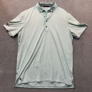 Grayson Polo Shirt Mens  Size Large Golf Shirt Stripped Callaway Logo